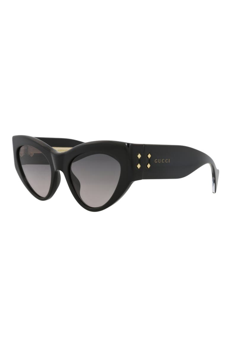 54mm Cat Eye Sunglasses, Alternate, color, BLACK BLACK GREY