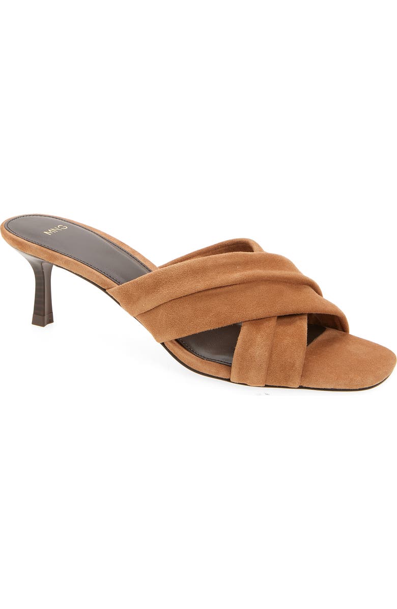 MANGO Cruce Slide Sandal, Main, color, Sand