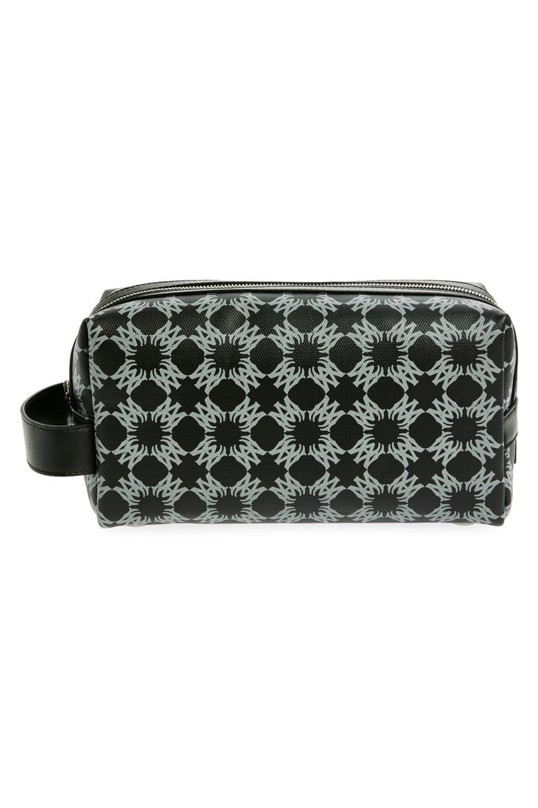 Quad Monogram Coated Canvas Dopp Kit, Alternate, color, BLACK