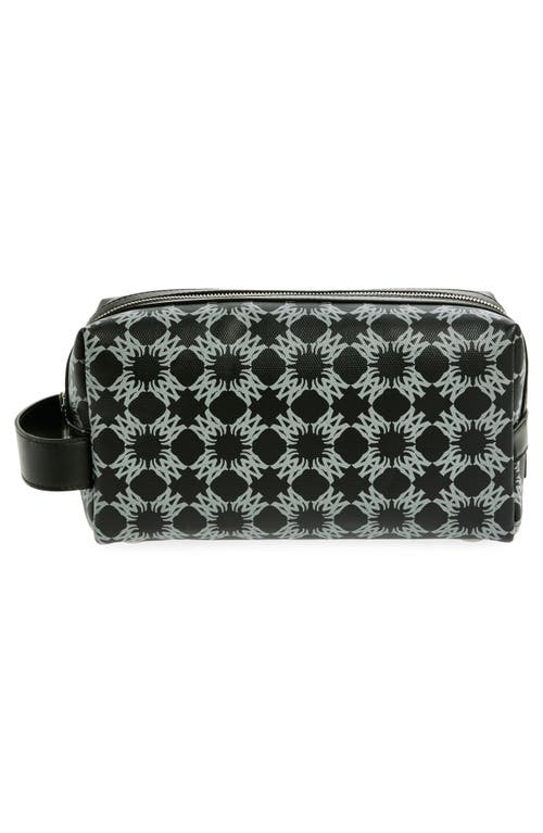 Amiri Quad Monogram Coated Canvas Dopp Kit In Black
