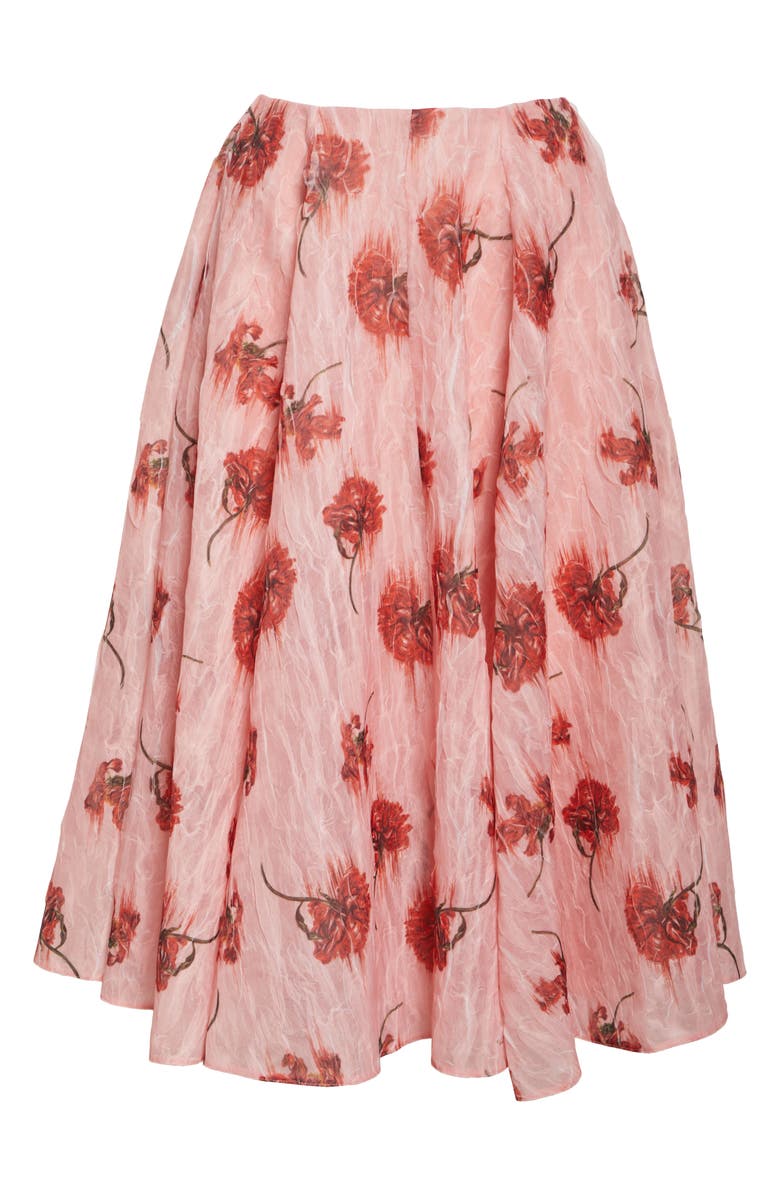 Emilia Wickstead Circeii Floral Textured Organza Circle Skirt, Alternate, color, 