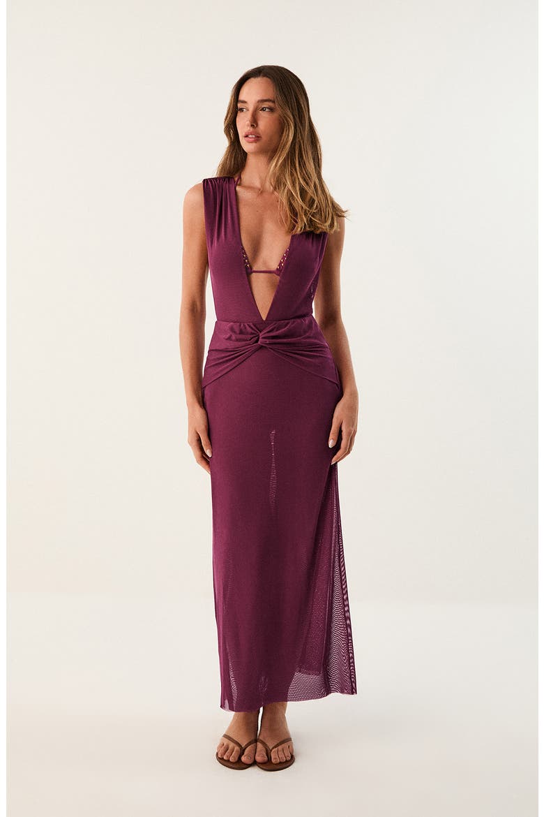 mesh cover up maxi dress White Mesh Sheer Spaghetti Straps Maxi Dress Cover Up