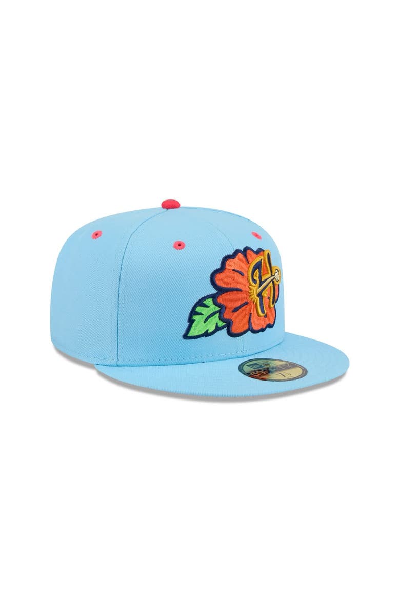 Men's New Era  Light Blue Harrisburg Senators Theme Nights 59FIFTY Fitted Hat, Alternate, color, Light Blue