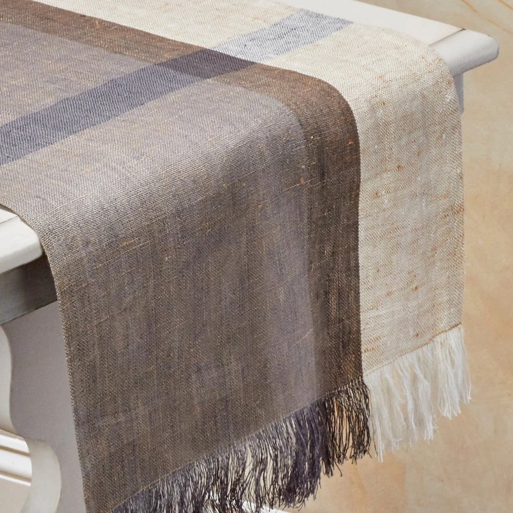 Sustainable Threads Hinterland Handwoven Linen Table Runner