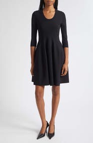Stella McCartney Milano Stitch Fit & Flare Sweater Dress