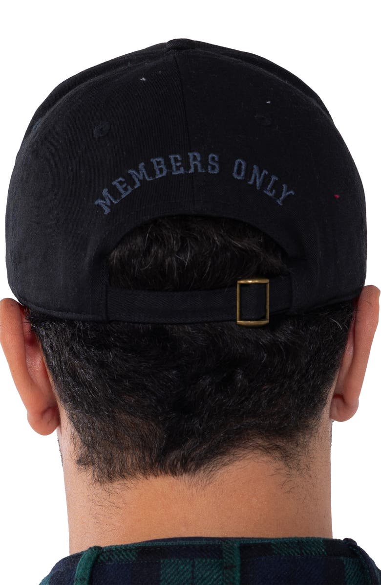 Members Only Twill Baseball Cap - Members Only Crest, Alternate, color, Black