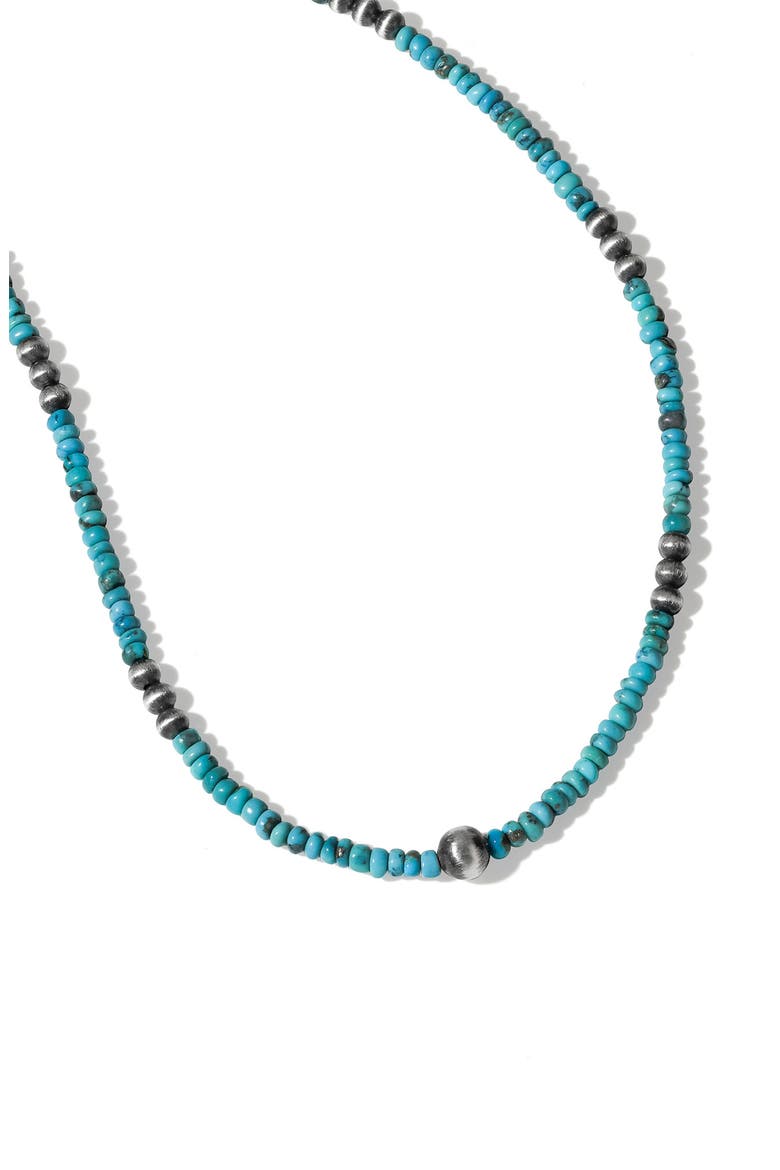 Rondelle Turquoise Bead Necklace, Alternate, color, BLUE