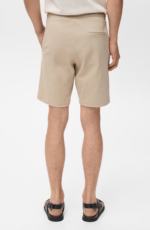 Mango Drawstring Cotton Bermuda Short In Neutral