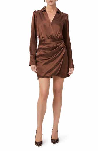 PAIGE Nyla Long Sleeve Silk Dress