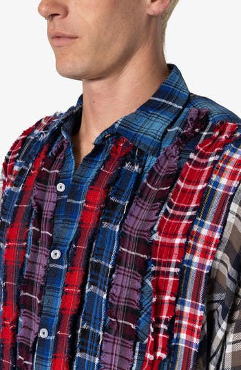 Tuxedo Plaid Cotton Flannel Button-Up Shirt
