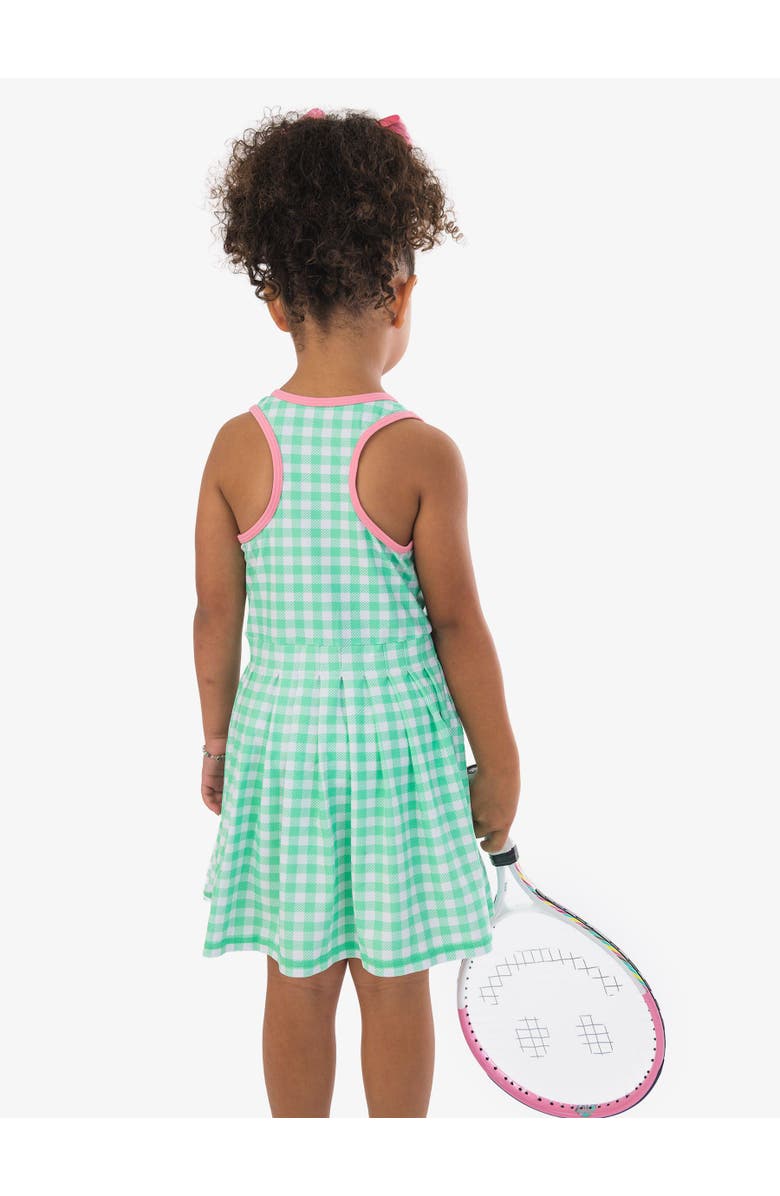 RuffleButts Toddler Girls UPF50+ Active Dress & Bike Short Set, Alternate, color, Spring Bud Gingham