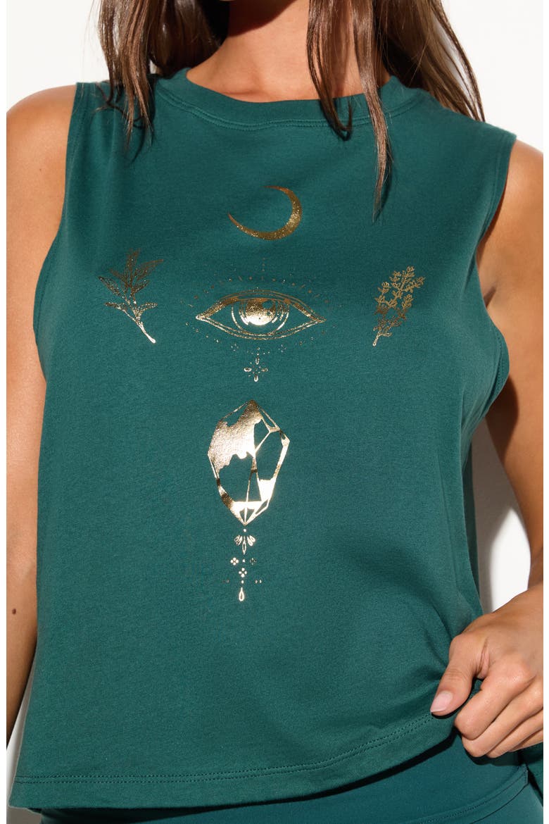 Moonlit Alchemy Vibe Graphic Tank, Alternate, color, EVERGREEN