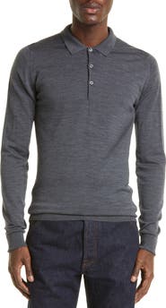 John Smedley Cotswold Wool Polo Sweater