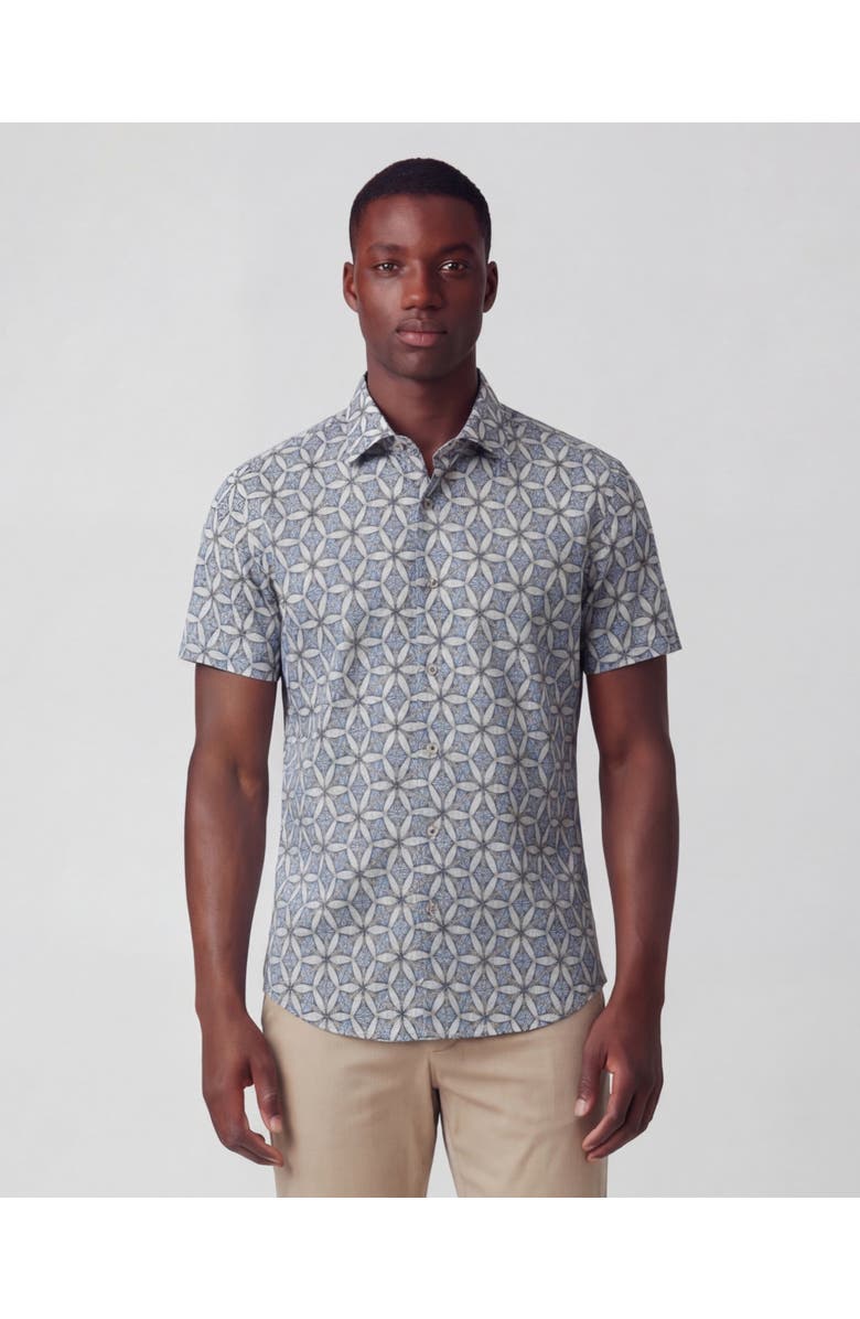 Lords of Harlech Tribal Mens Printed Button Up Shirt, Main, color, Tribal Natural