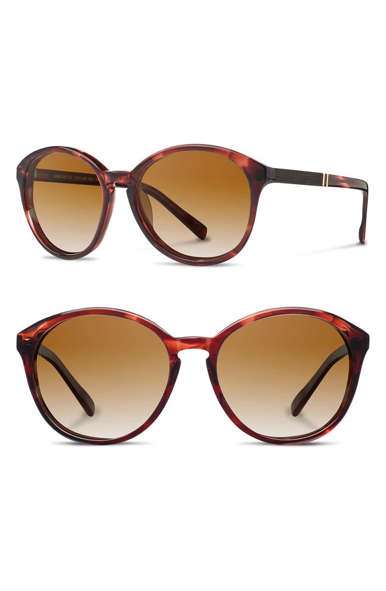 Shwood 'Bailey' 53mm Round Sunglasses, Main, color, 