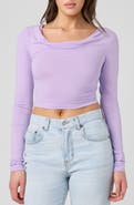 Florence by Mills Cowl Neck Long Sleeve Crop Top