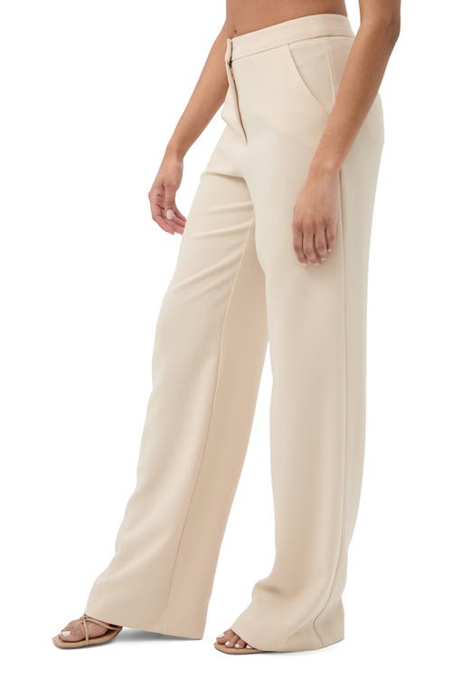 Trina Turk Sadie Wide Leg Suiting Pant In Gray