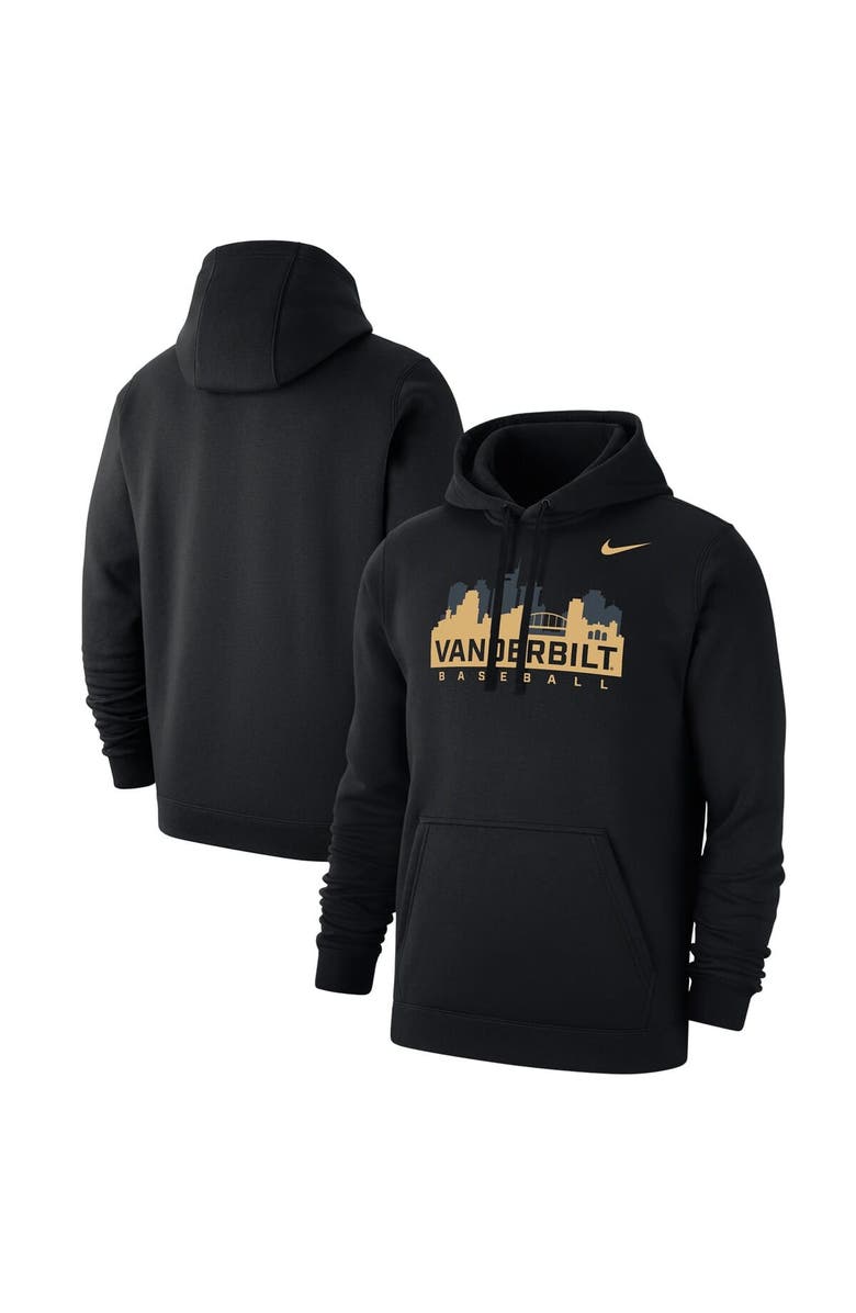 Nike Men's Nike Black Vanderbilt Commodores 2025 Baseball Week Club Fleece Pullover Hoodie, Main, color, 