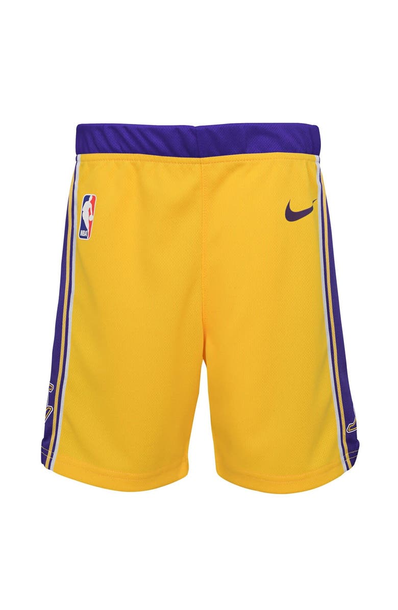 Nike Preschool Nike Gold Los Angeles Lakers Icon Replica Shorts, Alternate, color, Gold
