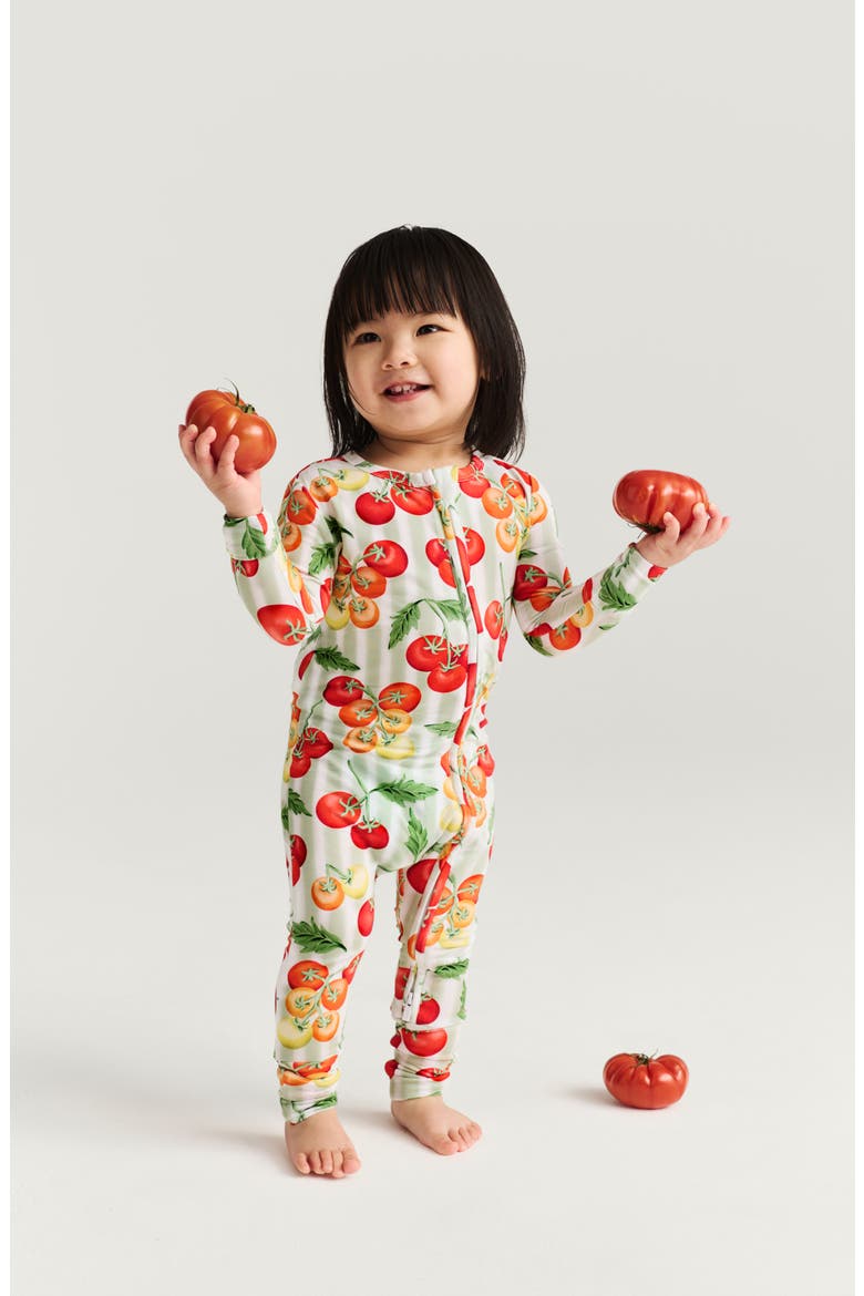 Print Convertible One-Piece Footie, Alternate, color, GREEN