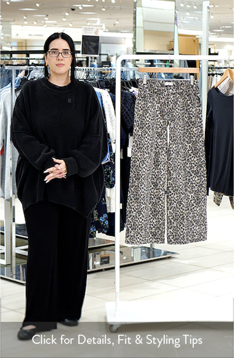 Leopard Print Wide Leg Jeans, sales video thumbnail