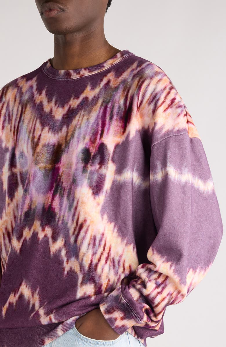 Isabel Marant Dobbie Tie Dye Cotton Sweatshirt, Alternate, color,