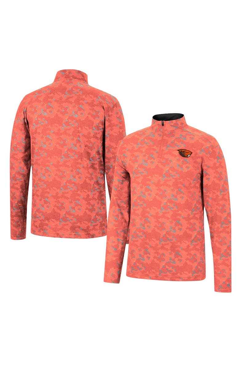 COLOSSEUM Men's Colosseum Orange Oregon State Beavers Tivo Quarter-Zip Jacket, Main, color,