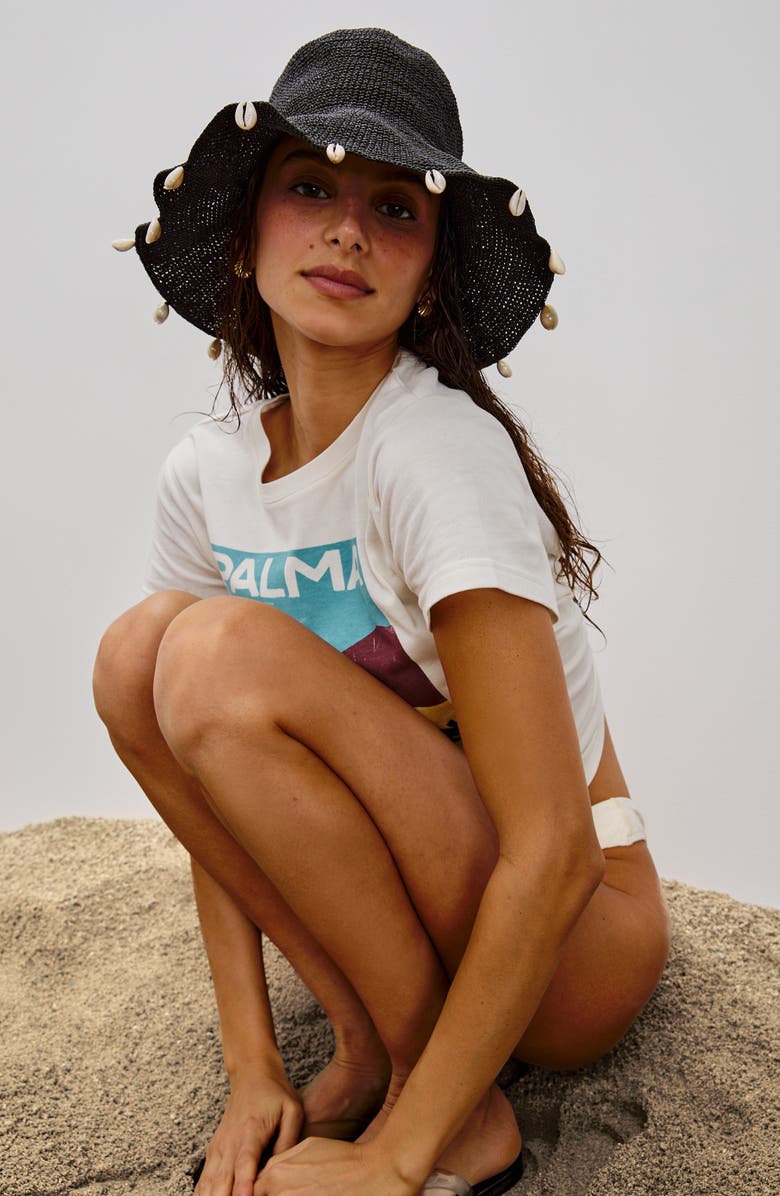 Rails x Lspace Crete Rattan Hat, Alternate, color, Black