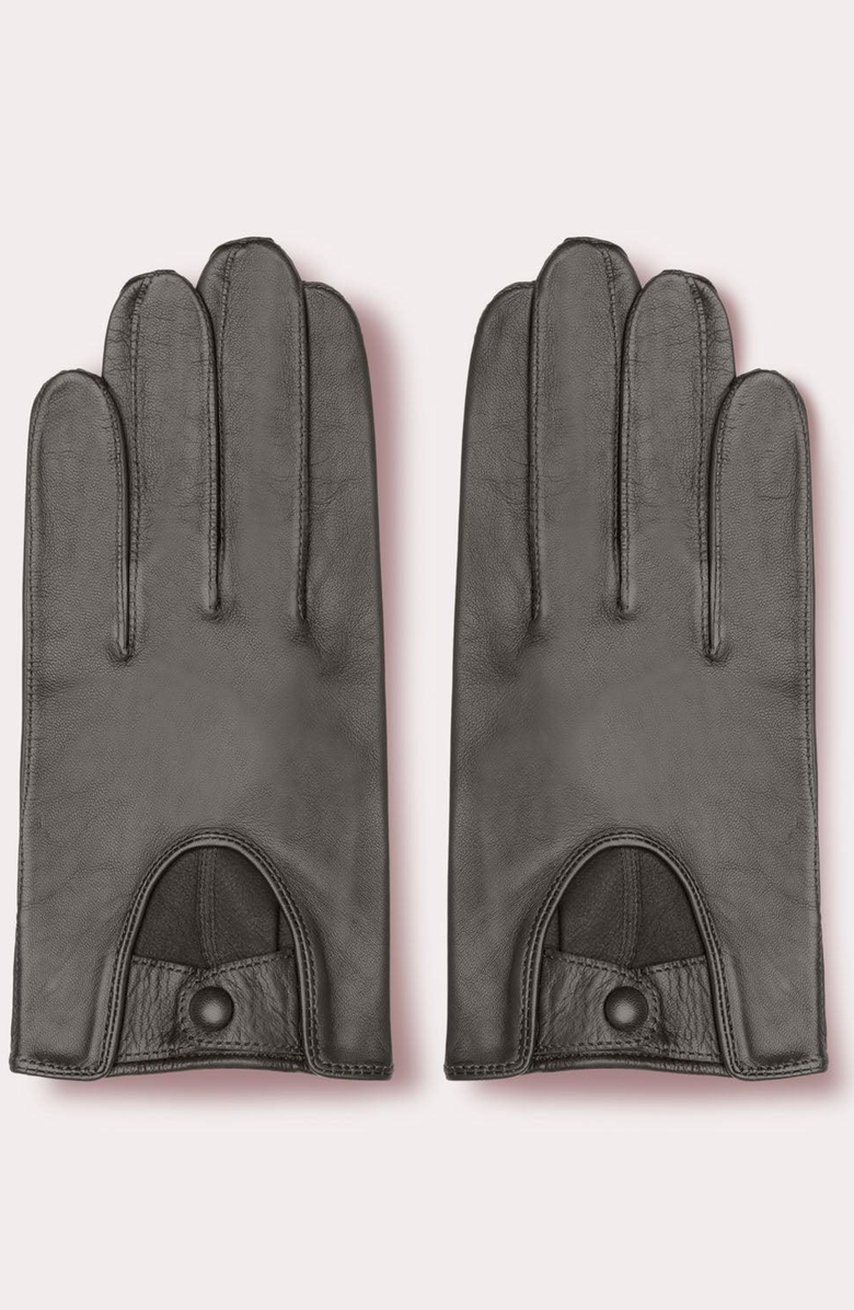 Seymoure Men's Leather Driving Gloves, Main, color, French Gray