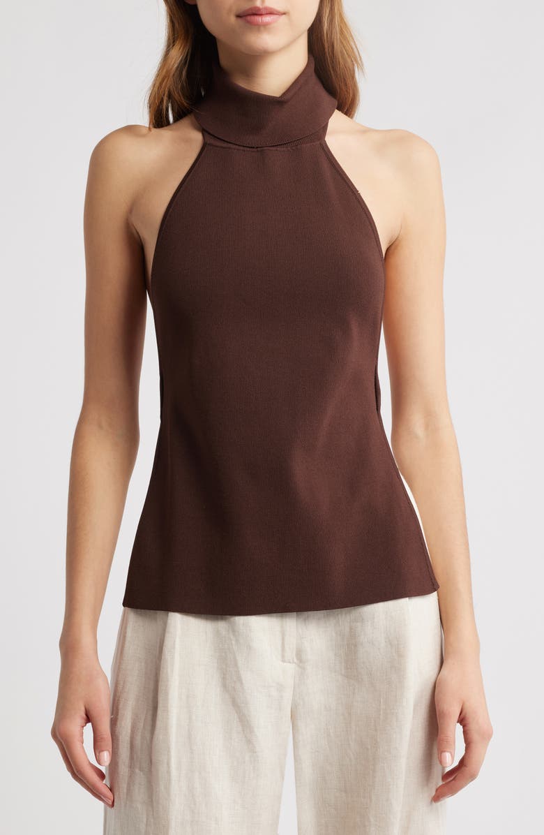 Cult Gaia Wake Sleeveless Turtleneck Sweater, Main, color,