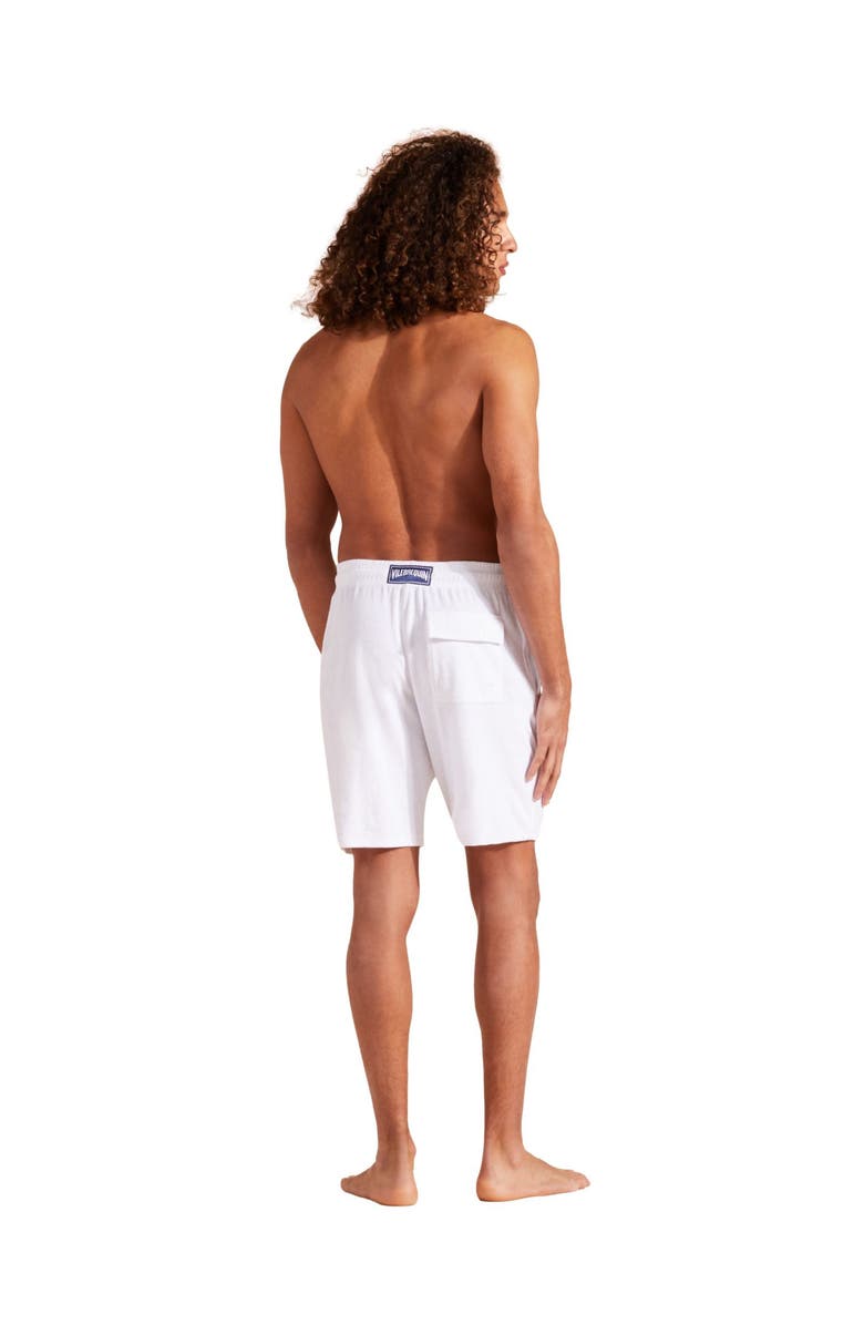 Vilebrequin Men's Solid Organic Terry Bermuda Shorts, Alternate, color, Blanc