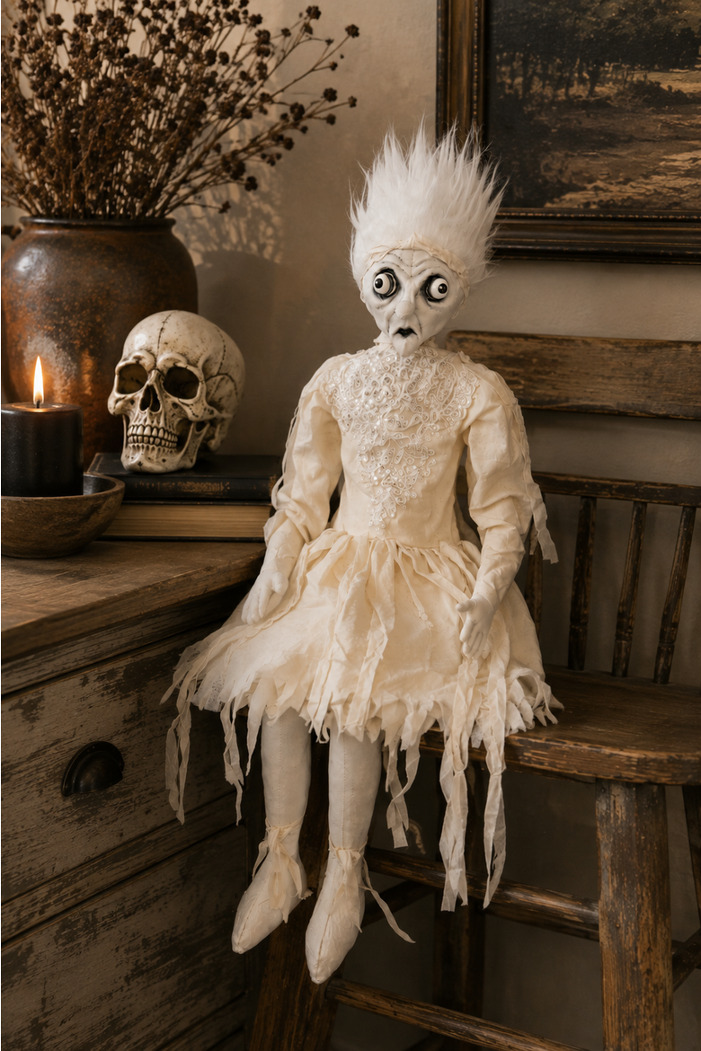 Gert Ghost Halloween Joe Spencer Gathered Traditions Figurine 30", Alternate, color, White