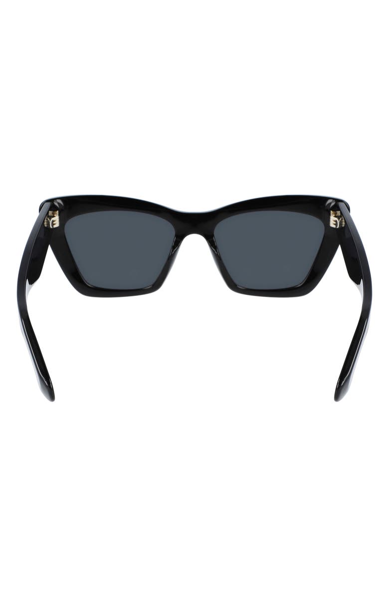 FERRAGAMO 55mm Butterfly Sunglasses, Alternate, color, Black