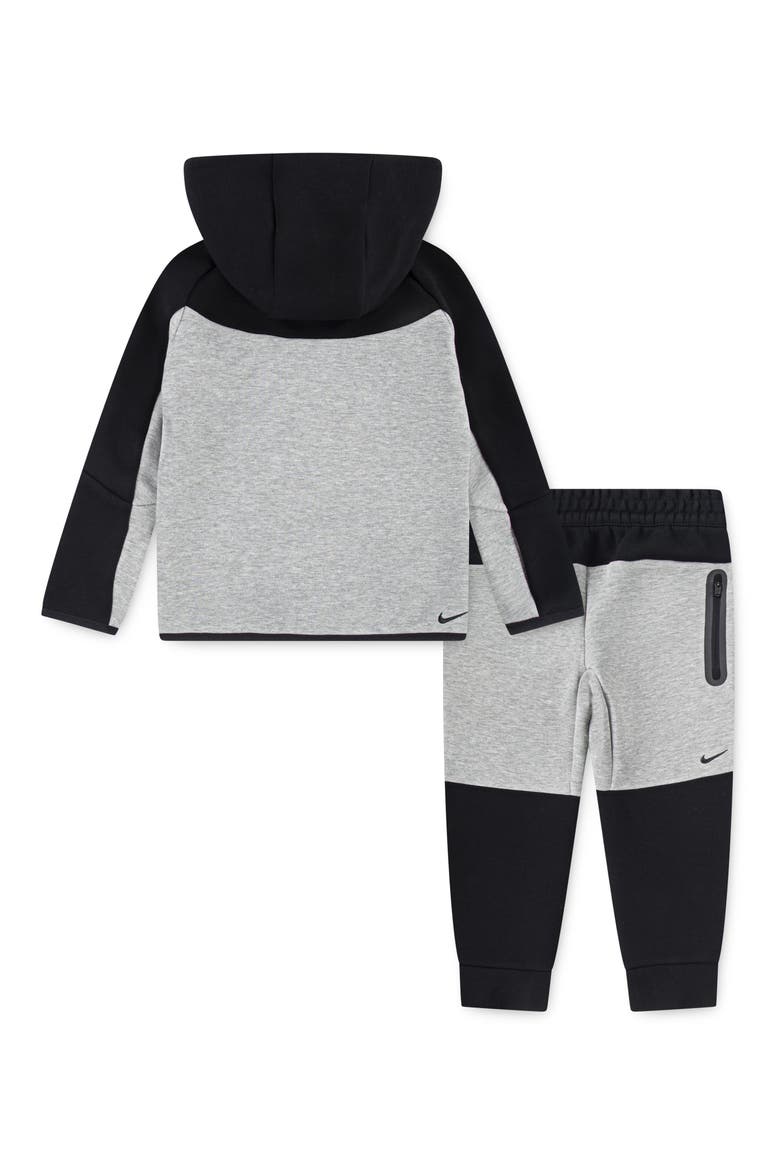 Kids' Tech Fleece Zip Hoodie & Joggers Set, Alternate, color, DARK GREY HEATHER/ BLACK