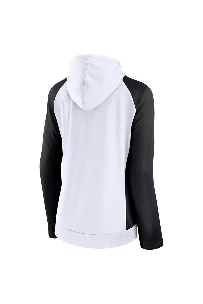 Women's Fanatics Branded White/Black New Orleans Saints End Around Lightweight Raglan Full-Zip Hoodie Jacket, Alternate, color, White