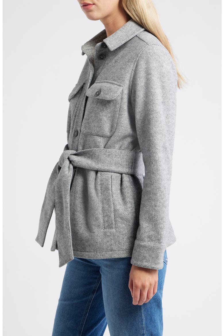 Twill Belted Utility Jacket, Alternate, color, GREY TWILL