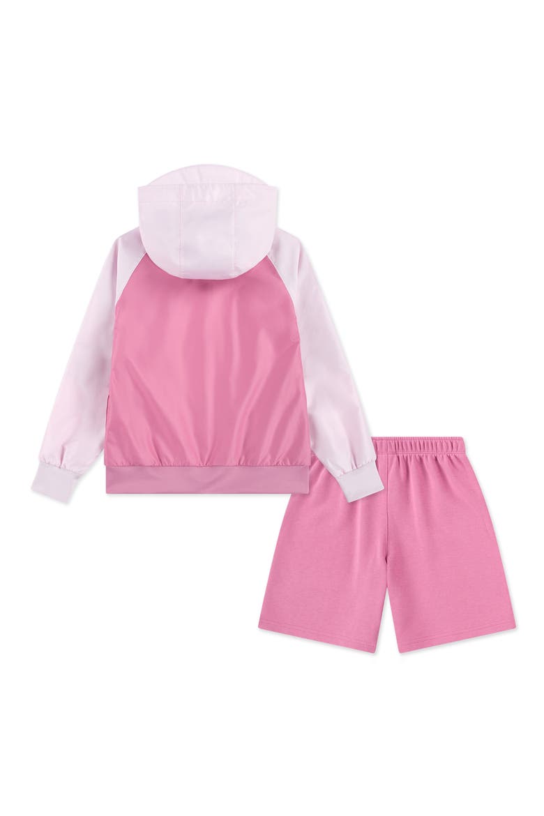 Kids' Windbreaker & Shorts Set, Alternate, color, MAGIC FLAMINGO