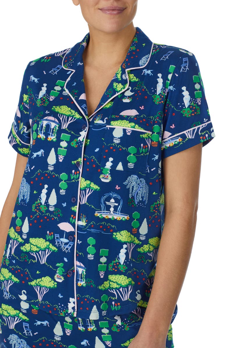 Kate Spade New York print short pajamas, Alternate, color, 