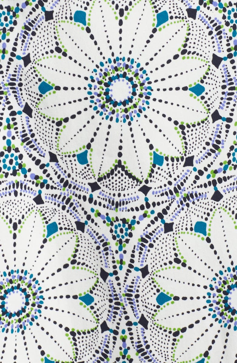 Maggy London Fit & Flare Dress, Alternate, color, Soft White/ Lime