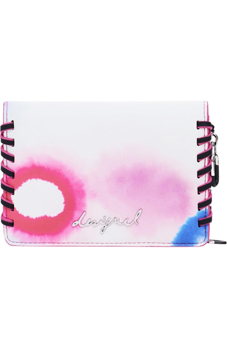 Desigual Faux Leather Wallet, Main, color, Fuchsia