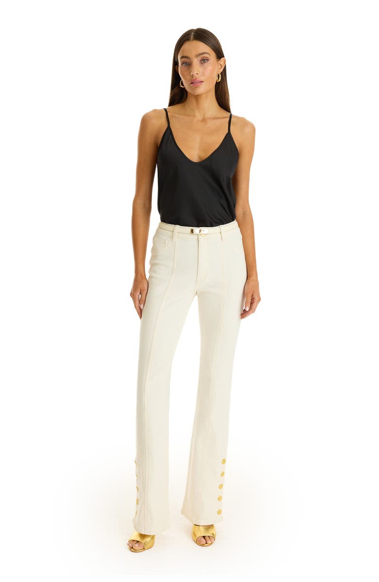 The Noli Shop Veronica Button Jean, Alternate, color, Ivory