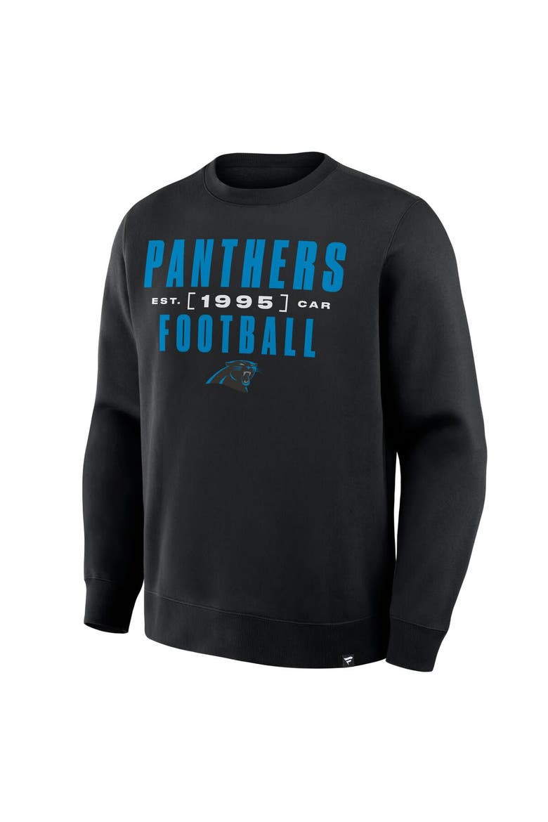 Men's Fanatics Black Carolina Panthers Powerful Throw Legacy Pullover Sweatshirt, Alternate, color, Black