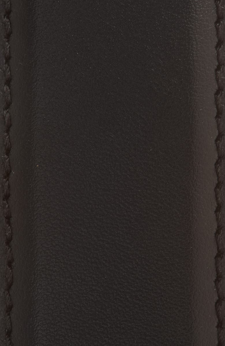 Moschino Crystal Logo Leather Belt, Alternate, color, 