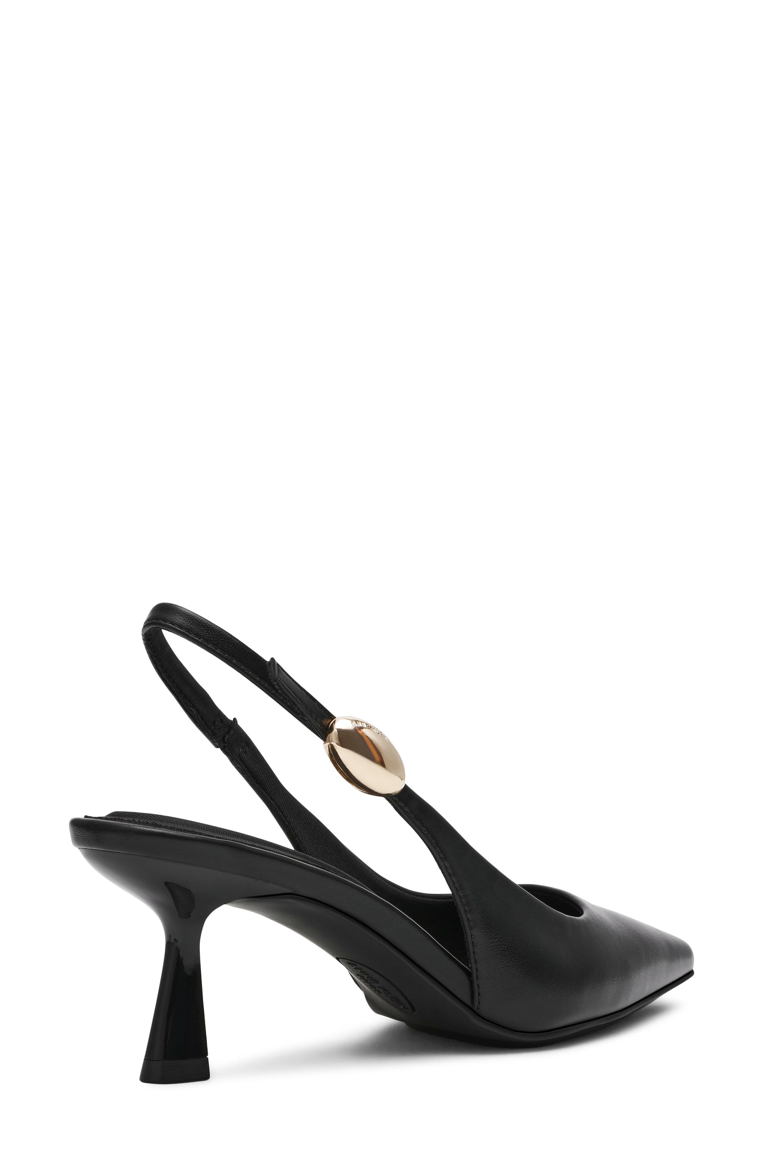 Anne Klein Cynthia Slingback Pump, Alternate, color, Black Smooth