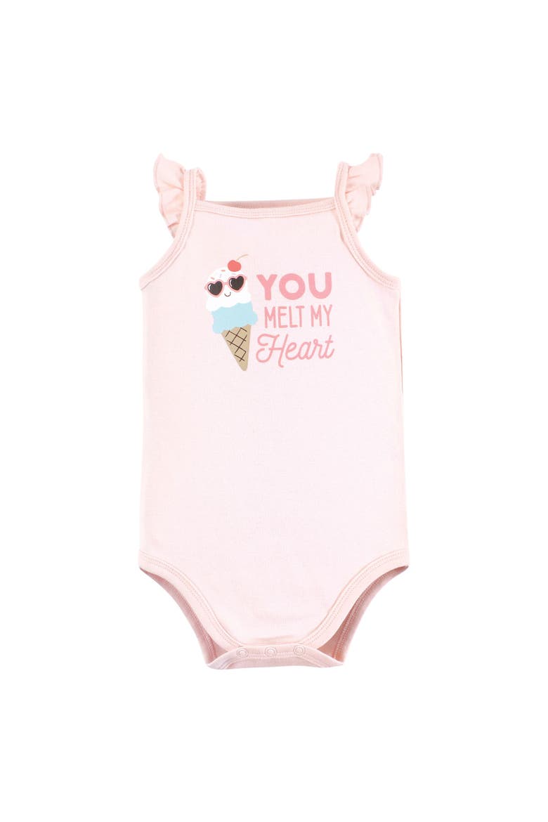 Coordinated Bodysuit Outfit with Shorts and Socks, Alternate, color, Melt My Heart Ice Cream