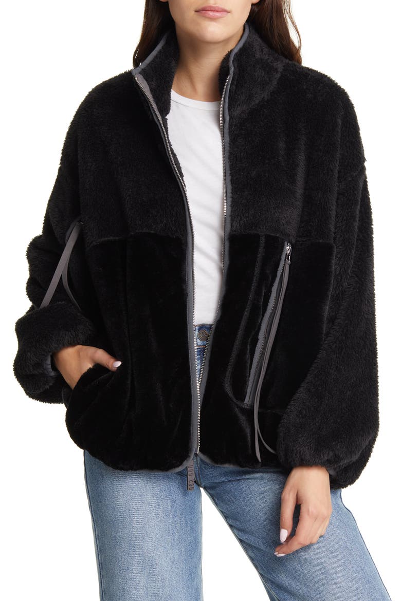 Marlene II Fleece Jacket, Main, color, BLACK