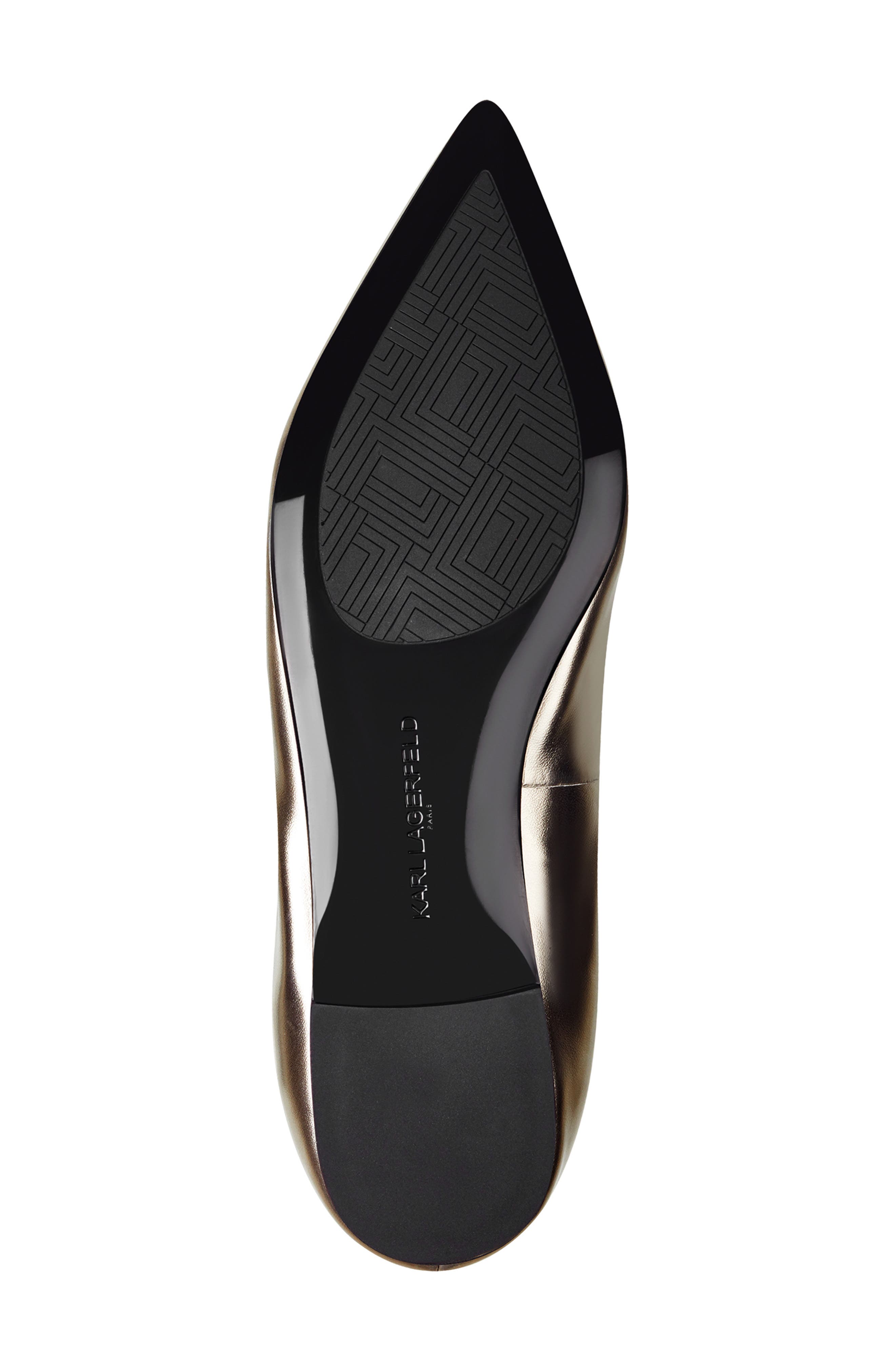 KARL LAGERFELD PARIS Vinette Ballet Flat, Alternate, color, Pewter