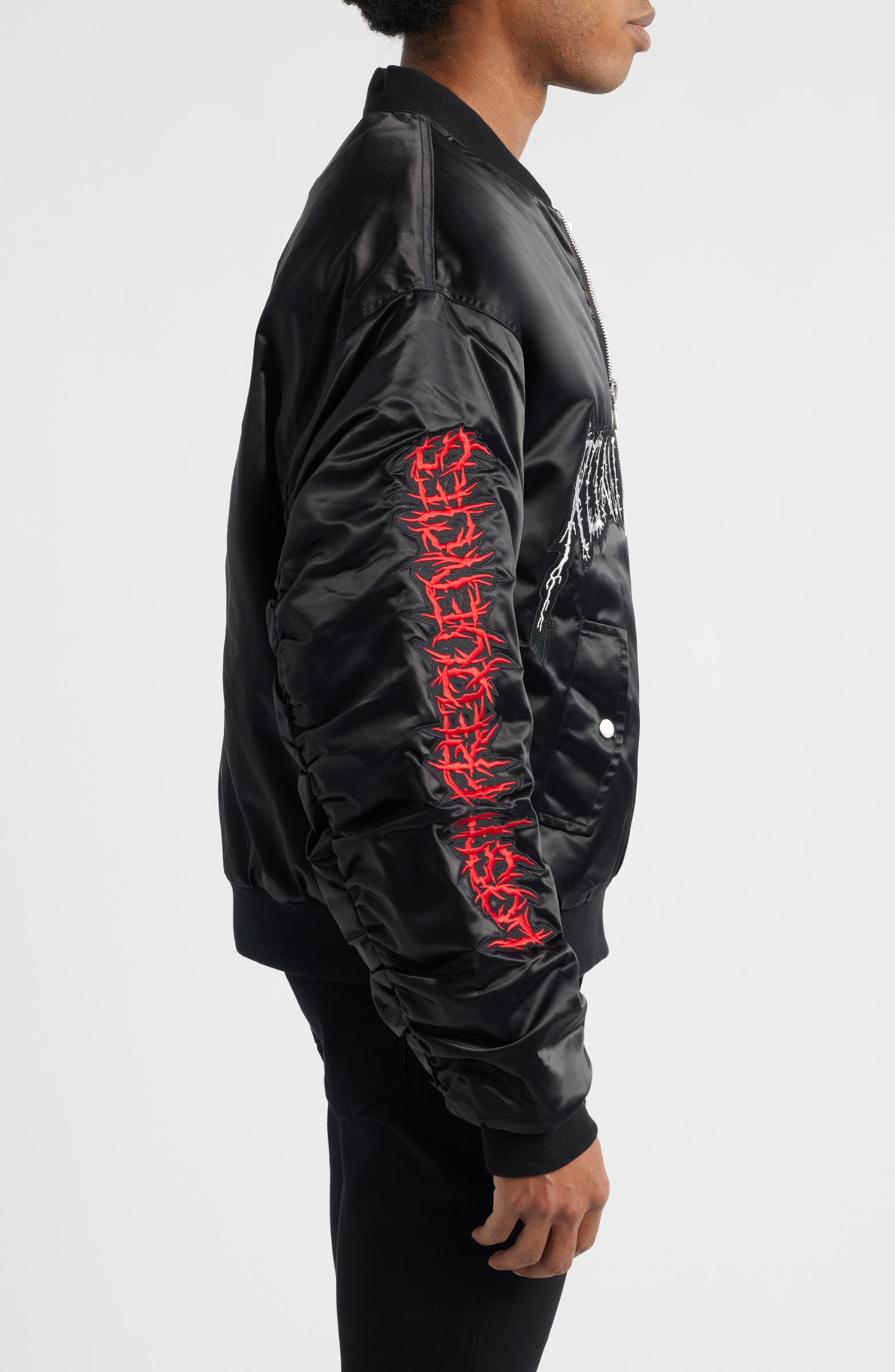 Rta Jacket RtA Harvard Lost Frequency Bomber Jacket | Nordstrom