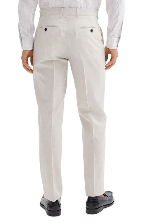 Theory Mayer Melange Solid Soft Tailoring Suit Pants In Fog