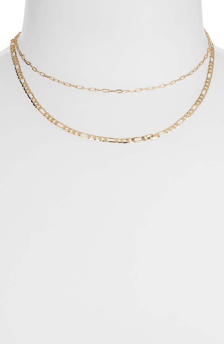 NORDSTROM RACK 2-Pack Assorted Chain Necklaces, Alternate, color,